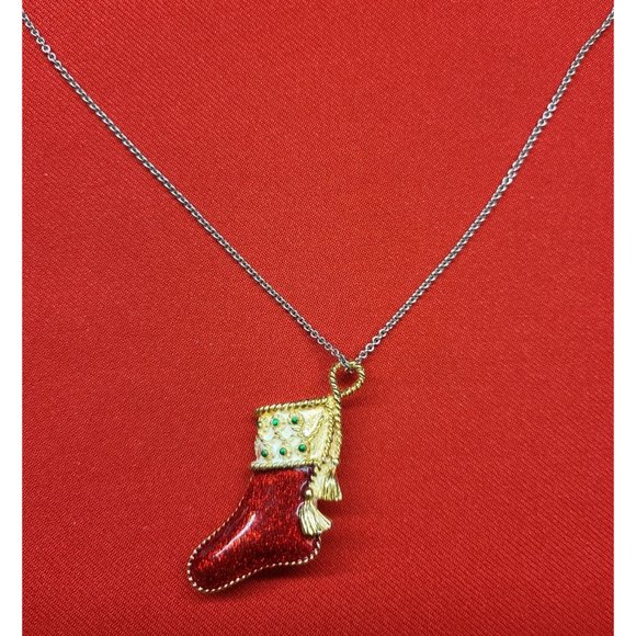 Christmas Pins/ Brooches Set of 3 Christmas Tree, Angel & Stocking Pins - Picture 9 of 12